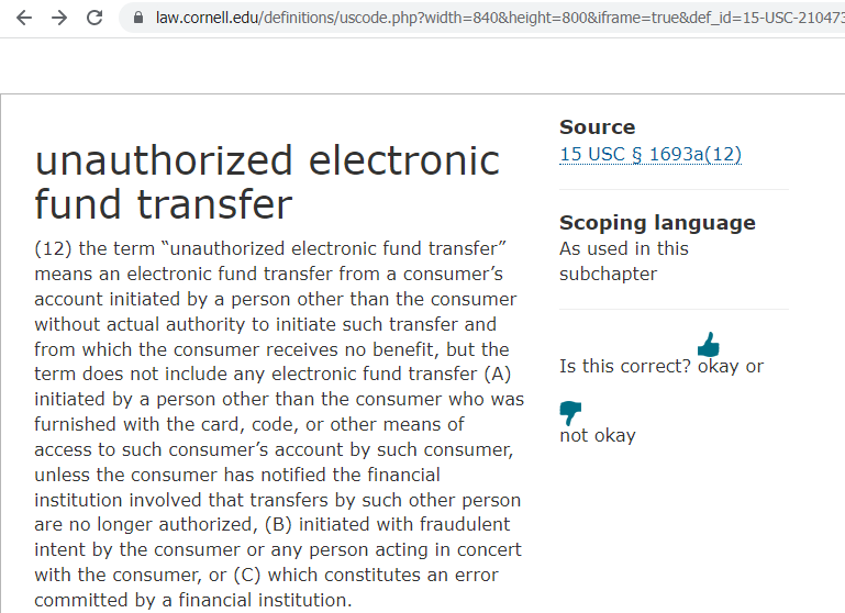 United States Code 1693a(12) 